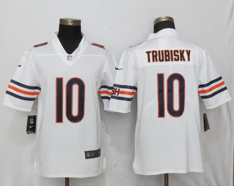 Men Chicago Bears #10 Trubisky White Nike Vapor Untouchable Limited Playe NFL Jerseys